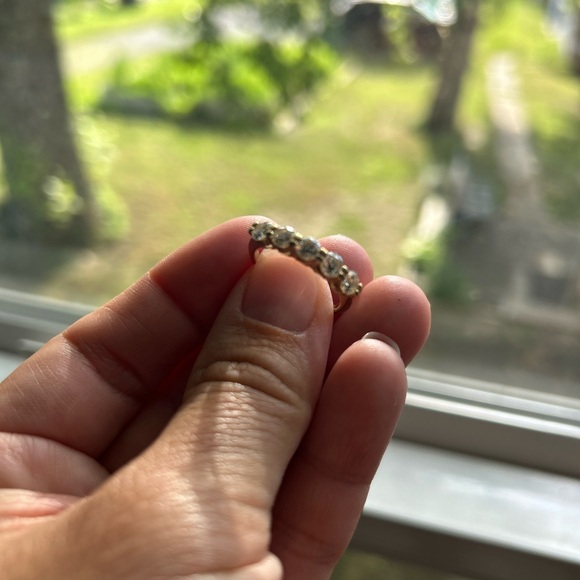 Wedding band, natural diamonds - Picture 3 of 3